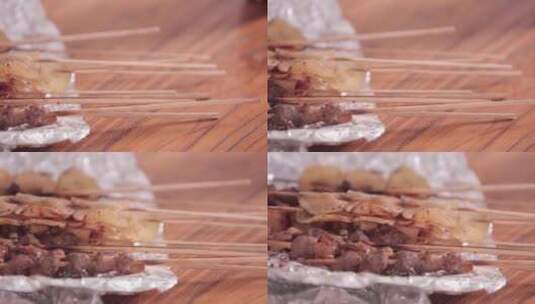 外卖烧烤锡纸一次性餐盒垃圾食品 (7)高清在线视频素材下载