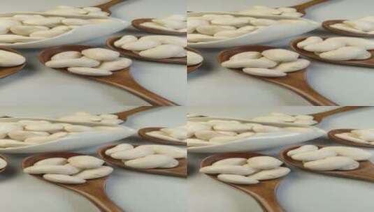 4K白色的芸豆豆子高清在线视频素材下载