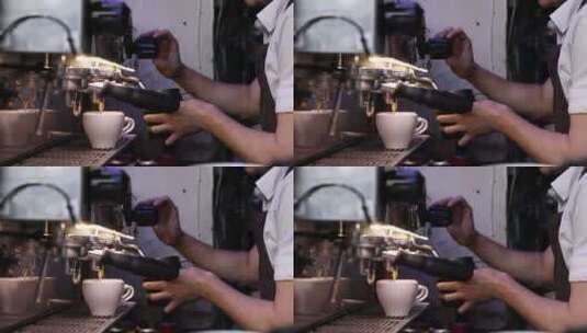 咖啡师在准备调咖啡高清在线视频素材下载