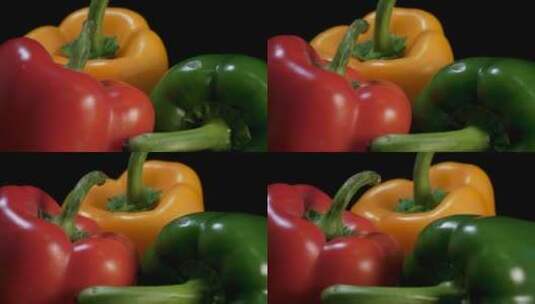 有机蔬菜彩椒特写高清在线视频素材下载