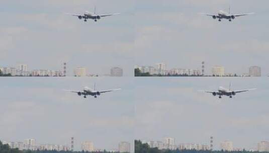 飞机抵达机场高清在线视频素材下载