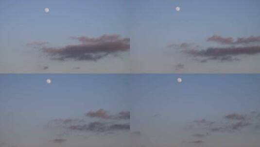 山东威海彩云遮月延时4K高清在线视频素材下载