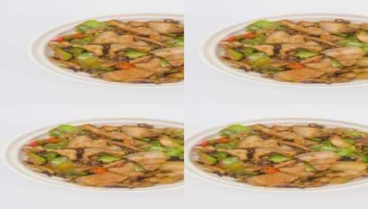 墨鱼炒肉菜品4k竖版视频高清在线视频素材下载