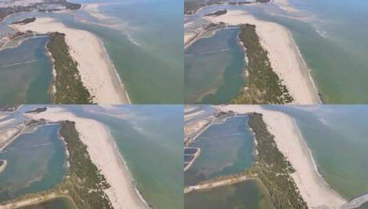 大海海湾海滩航拍高清在线视频素材下载