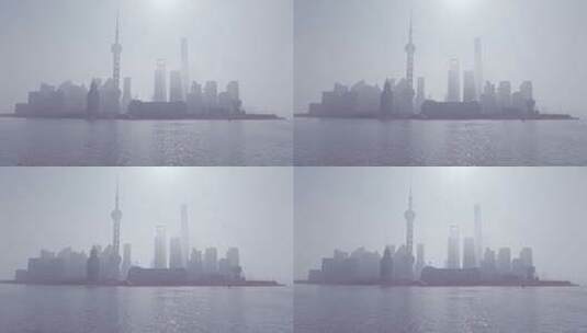 上海清晨延时摄影高清在线视频素材下载