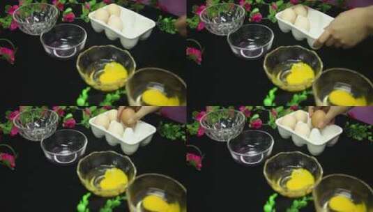 碗里装鸡蛋高清在线视频素材下载