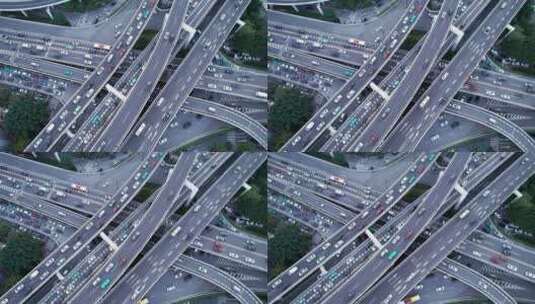 航拍广州城市交通高清在线视频素材下载