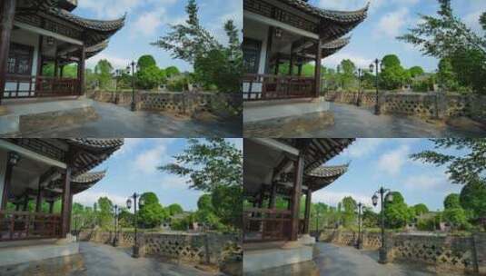 中式古代园林庭院高清在线视频素材下载