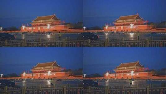 北京故宫天安门夜景高清在线视频素材下载