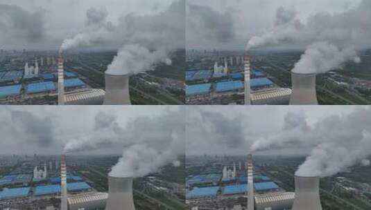 航拍高清实拍石化化工企业炼油环保能源雾霾高清在线视频素材下载