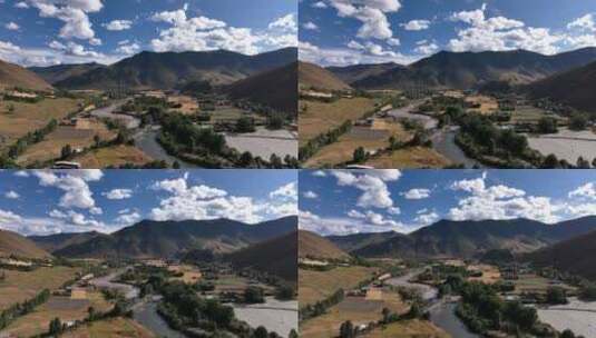 新都桥川藏线康巴汉子木雅圣地风景高清在线视频素材下载