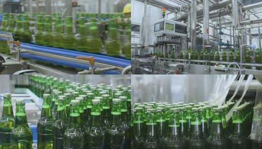 啤酒酿造生产线高清在线视频素材下载