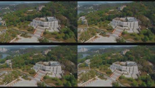 广西红色旅游视频广西百色起义纪念馆主楼高清在线视频素材下载