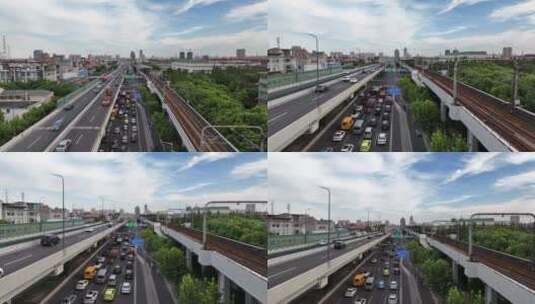 上海宝山区绕城高速高清在线视频素材下载