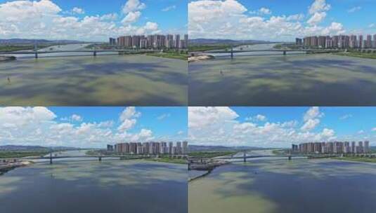 珠海斗门黄杨河大桥高清在线视频素材下载