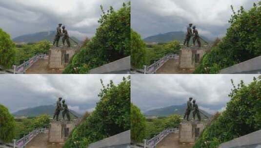 长江第一湾红军长征纪念碑高清在线视频素材下载