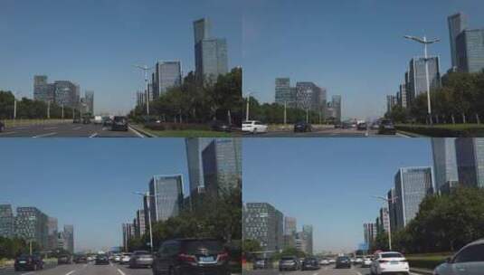 4k 城市道路交通和现代建筑高清在线视频素材下载