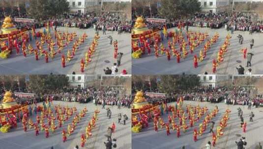 春节社火表演高清在线视频素材下载