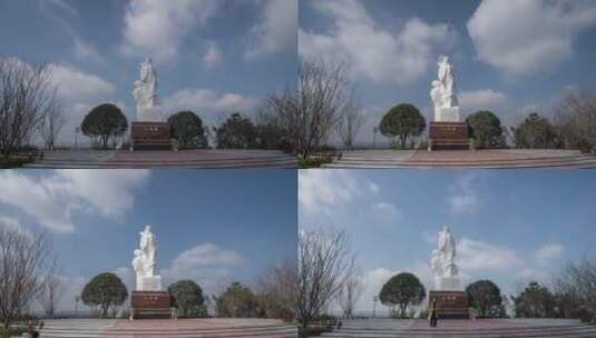 江姐雕像高清在线视频素材下载