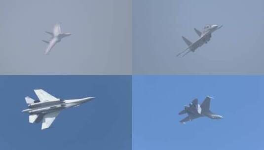 4K稳定：中国航展歼-16战斗机高清在线视频素材下载