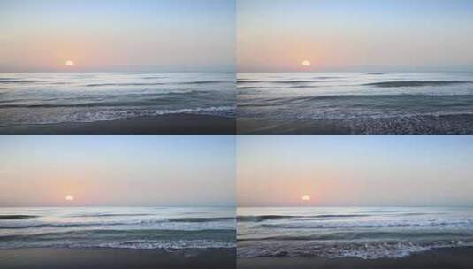清晨大海海浪沙滩高清在线视频素材下载