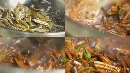 中餐响油鳝丝家常菜美食4K高清在线视频素材下载