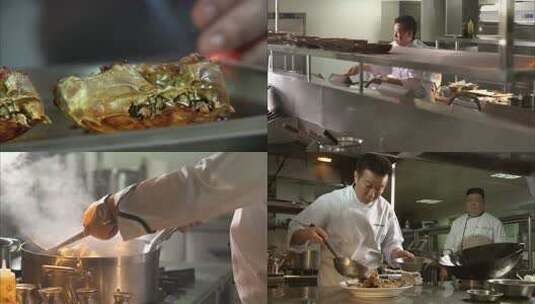 实拍名厨做菜视频素材高清在线视频素材下载