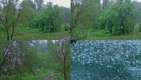 实拍下雨场景视频素材高清在线视频素材下载