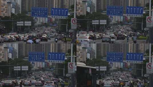 深圳下班的路口高清在线视频素材下载