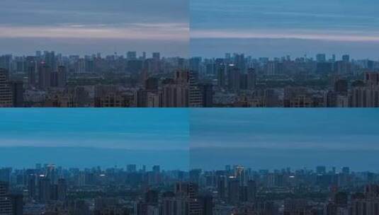 成都城市天际线夜景高清在线视频素材下载