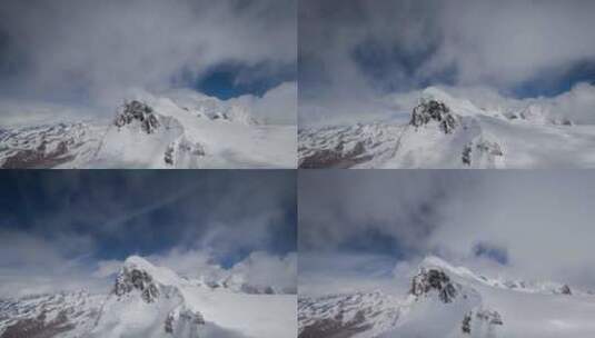 雪峰延时景色高清在线视频素材下载