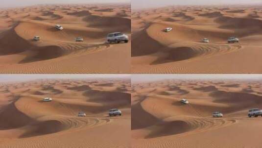 汽车驱使在沙漠里高清在线视频素材下载