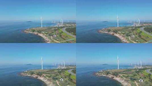 威海海边风车高清在线视频素材下载