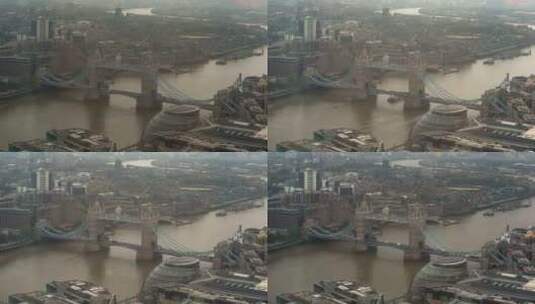延时拍摄河流和塔桥高清在线视频素材下载