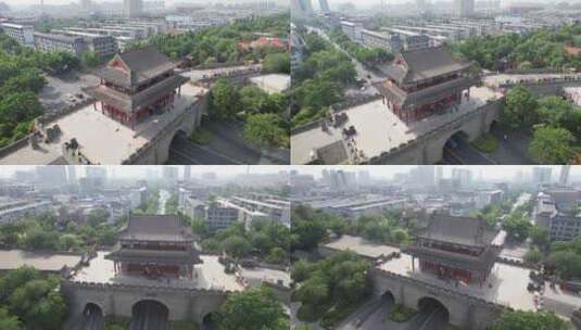 河南开封城市旅游景区航拍高清在线视频素材下载
