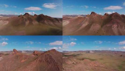 红色的丘陵地貌高清在线视频素材下载