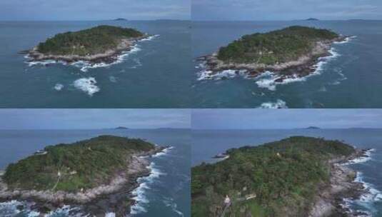 航拍东南亚泰国普吉大海中的岛屿风光高清在线视频素材下载