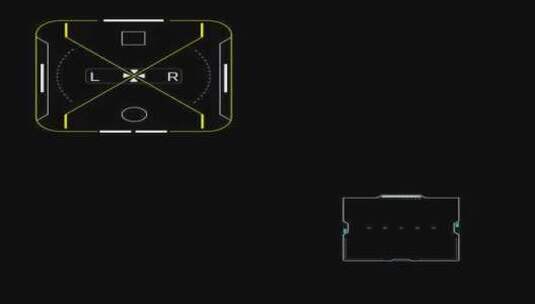 科技HUD方形设计未来屏幕合成素材高清在线视频素材下载