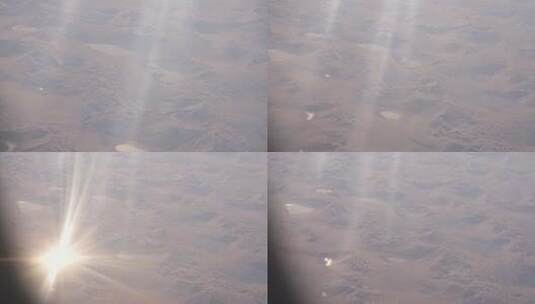 飞机上看沙漠高清在线视频素材下载