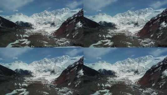 航拍西藏林芝波密米堆冰川风光高清在线视频素材下载