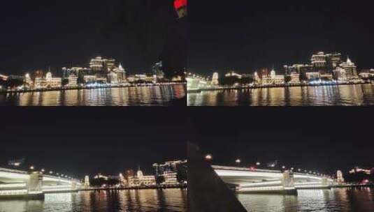 南方大厦珠江夜景高清在线视频素材下载