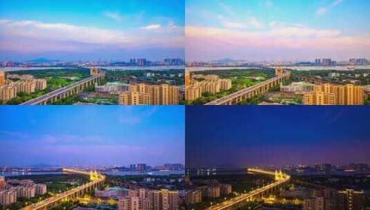 南京长江大桥夜景高清在线视频素材下载