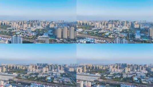 江西九江浔南城景航拍延时高清在线视频素材下载