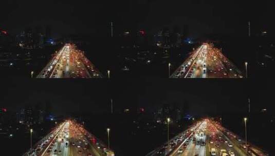 城市夜晚车流深圳交通C高清在线视频素材下载