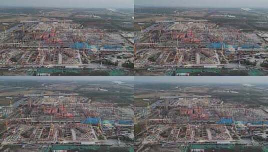 上海松江枢纽建筑建造工地高清在线视频素材下载