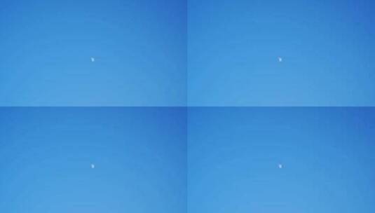 白天月亮延时天空云朵消散干净天空少云薄云高清在线视频素材下载