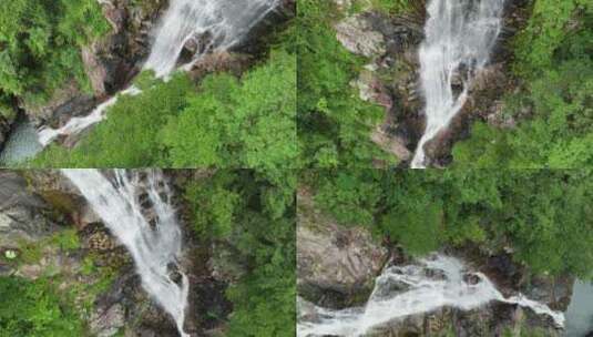 福州香山农场瀑布航拍高清在线视频素材下载