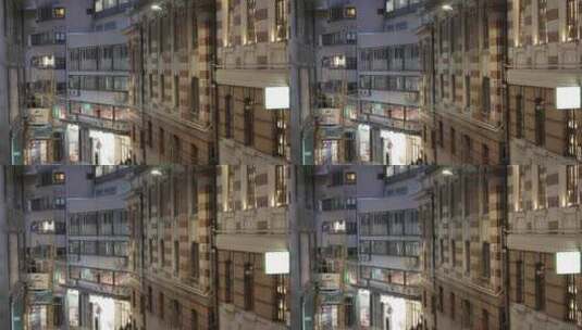 香港下亚厘毕道建筑夜景高清在线视频素材下载