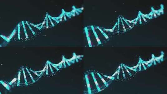 科技虚拟DNA螺旋基因生物染色体高清在线视频素材下载