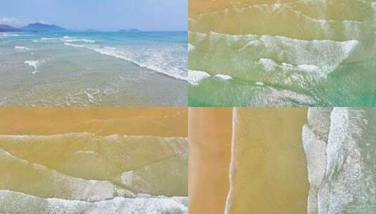 海浪海水沙滩浪花海浪高清在线视频素材下载